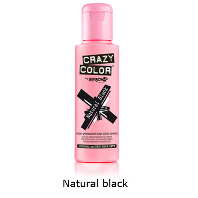 Crazy Color - Natural Black Haarfärbemittel - Semipermanenter Haarfarbstoff - Schwarz
